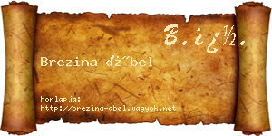 Brezina Ábel névjegykártya