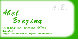 abel brezina business card